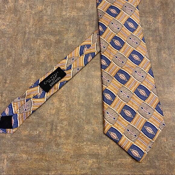 Countess Mara Diamond Pattern Silk Tie - Picture 2 of 7